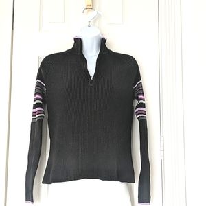 Daisy Fuentes black ribbed sweater